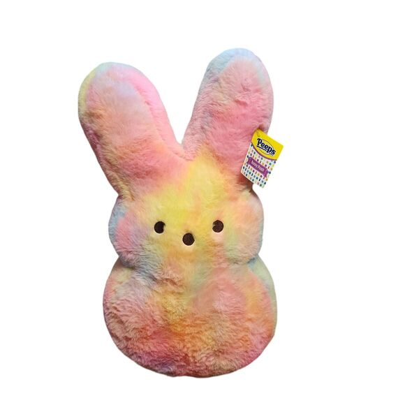 peeps Other - Large Peeps Easter Bunny Plush 17'' Classic Pink Tie Dye